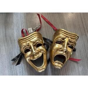 Lot Of 2 Katherine’s Collection Gold Venetian Masquerade Masks NWT